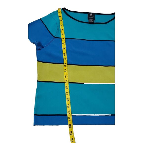 Grace Knitwear Women's Striped Silk Blend Stretch Blouse Size XL Office Work#39l - Picture 7 of 9